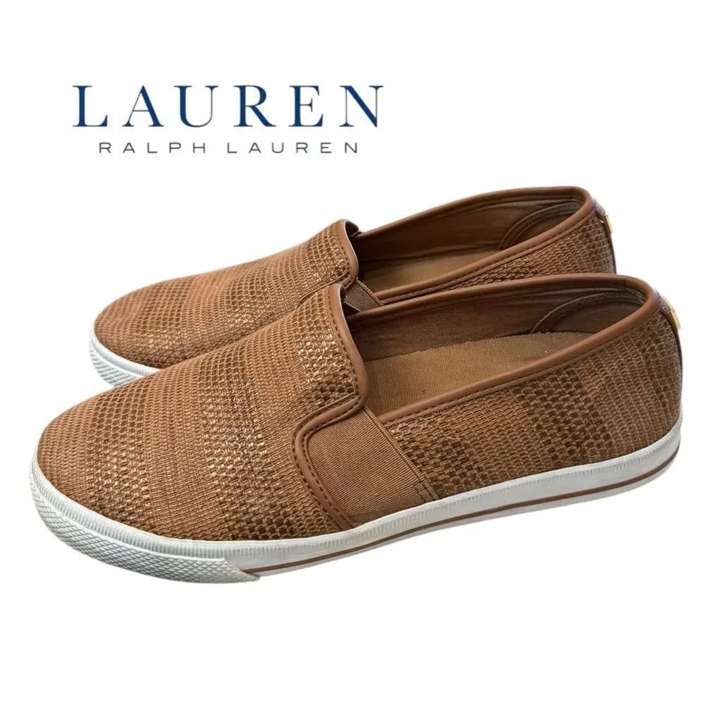 Lauren Ralph Lauren Jinny Camel Women's Slip-on Sneakers 8